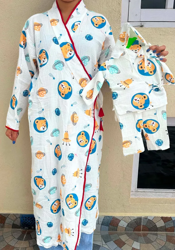 muslin aama bacha set
